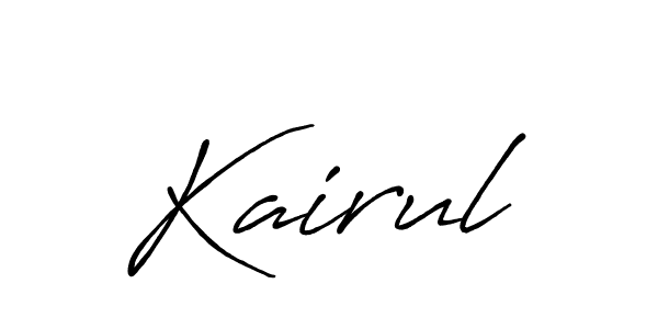 Use a signature maker to create a handwritten signature online. With this signature software, you can design (Antro_Vectra_Bolder) your own signature for name Kairul. Kairul signature style 7 images and pictures png