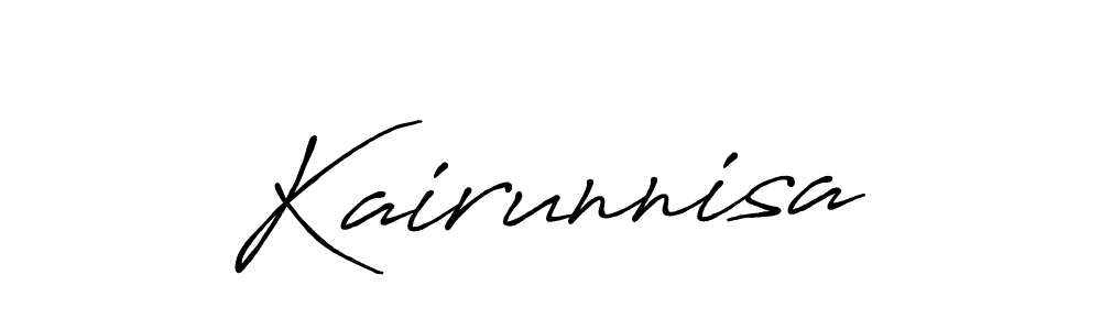 It looks lik you need a new signature style for name Kairunnisa. Design unique handwritten (Antro_Vectra_Bolder) signature with our free signature maker in just a few clicks. Kairunnisa signature style 7 images and pictures png