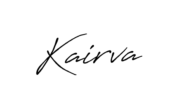 Use a signature maker to create a handwritten signature online. With this signature software, you can design (Antro_Vectra_Bolder) your own signature for name Kairva. Kairva signature style 7 images and pictures png