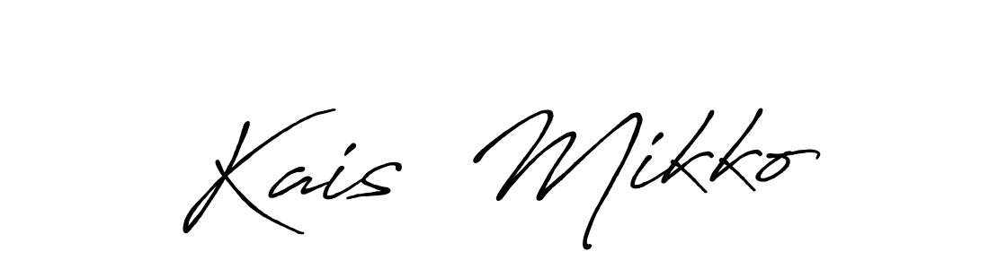 Antro_Vectra_Bolder is a professional signature style that is perfect for those who want to add a touch of class to their signature. It is also a great choice for those who want to make their signature more unique. Get Kais  Mikko name to fancy signature for free. Kais  Mikko signature style 7 images and pictures png