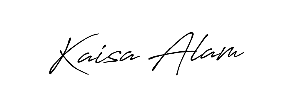 Make a beautiful signature design for name Kaisa Alam. With this signature (Antro_Vectra_Bolder) style, you can create a handwritten signature for free. Kaisa Alam signature style 7 images and pictures png