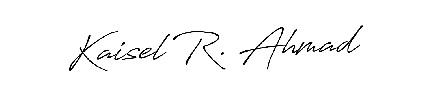 Make a beautiful signature design for name Kaisel R. Ahmad. Use this online signature maker to create a handwritten signature for free. Kaisel R. Ahmad signature style 7 images and pictures png