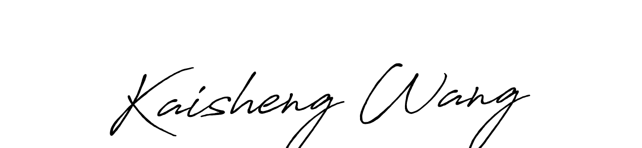 Antro_Vectra_Bolder is a professional signature style that is perfect for those who want to add a touch of class to their signature. It is also a great choice for those who want to make their signature more unique. Get Kaisheng Wang name to fancy signature for free. Kaisheng Wang signature style 7 images and pictures png