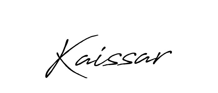 Create a beautiful signature design for name Kaissar. With this signature (Antro_Vectra_Bolder) fonts, you can make a handwritten signature for free. Kaissar signature style 7 images and pictures png