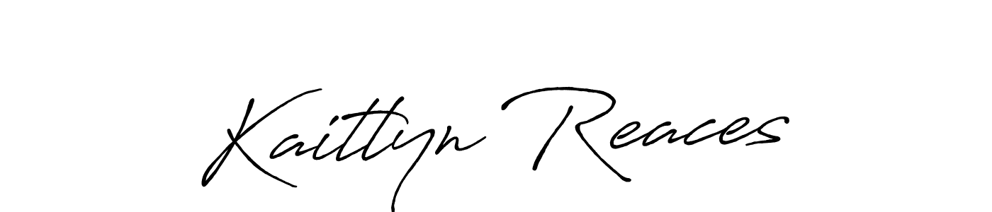 Create a beautiful signature design for name Kaitlyn Reaces. With this signature (Antro_Vectra_Bolder) fonts, you can make a handwritten signature for free. Kaitlyn Reaces signature style 7 images and pictures png