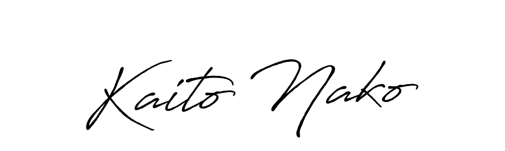 The best way (Antro_Vectra_Bolder) to make a short signature is to pick only two or three words in your name. The name Kaito Nako include a total of six letters. For converting this name. Kaito Nako signature style 7 images and pictures png