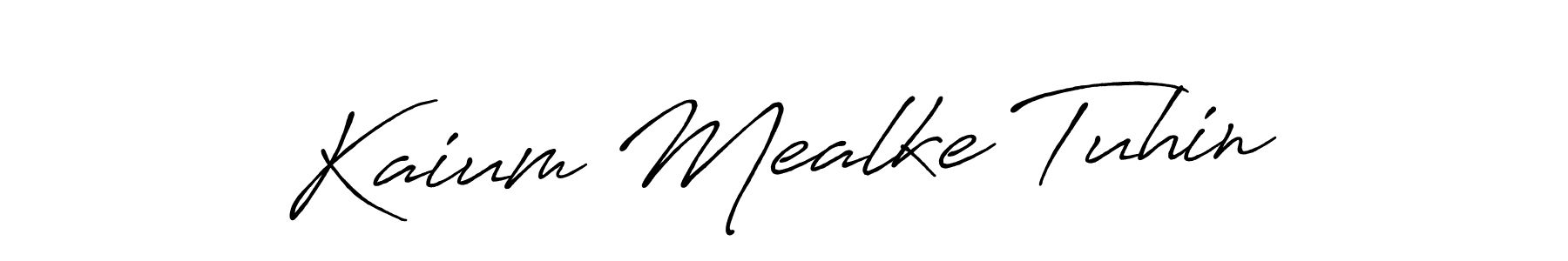 if you are searching for the best signature style for your name Kaium Mealke Tuhin. so please give up your signature search. here we have designed multiple signature styles  using Antro_Vectra_Bolder. Kaium Mealke Tuhin signature style 7 images and pictures png