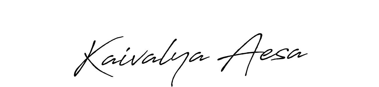 Also we have Kaivalya Aesa name is the best signature style. Create professional handwritten signature collection using Antro_Vectra_Bolder autograph style. Kaivalya Aesa signature style 7 images and pictures png