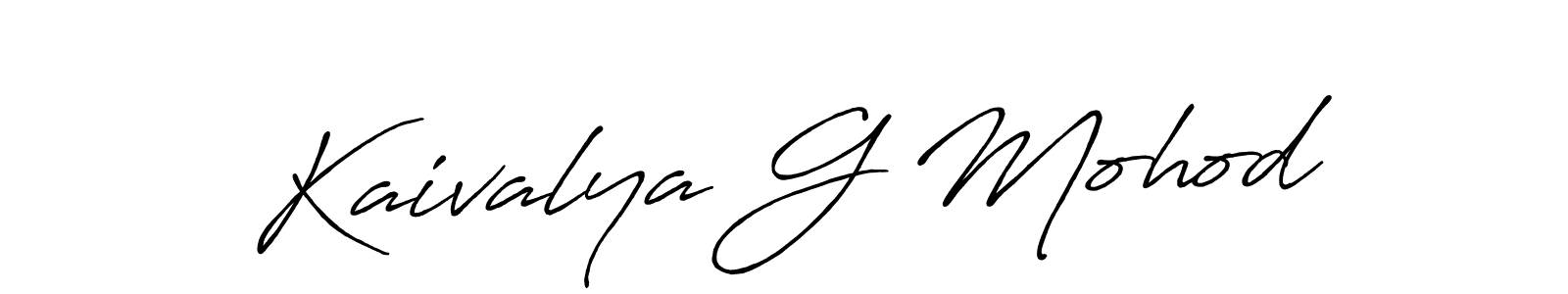 Antro_Vectra_Bolder is a professional signature style that is perfect for those who want to add a touch of class to their signature. It is also a great choice for those who want to make their signature more unique. Get Kaivalya G Mohod name to fancy signature for free. Kaivalya G Mohod signature style 7 images and pictures png
