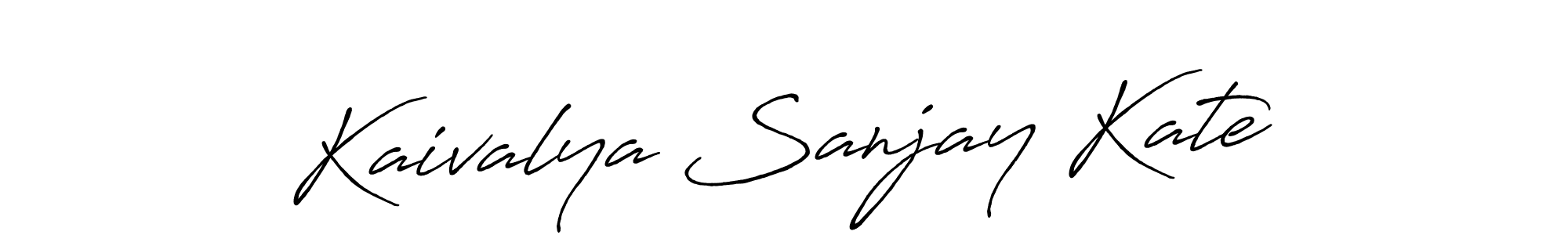 Make a beautiful signature design for name Kaivalya Sanjay Kate. With this signature (Antro_Vectra_Bolder) style, you can create a handwritten signature for free. Kaivalya Sanjay Kate signature style 7 images and pictures png