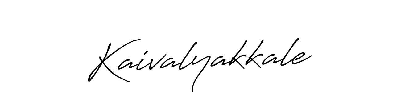 How to make Kaivalyakkale name signature. Use Antro_Vectra_Bolder style for creating short signs online. This is the latest handwritten sign. Kaivalyakkale signature style 7 images and pictures png