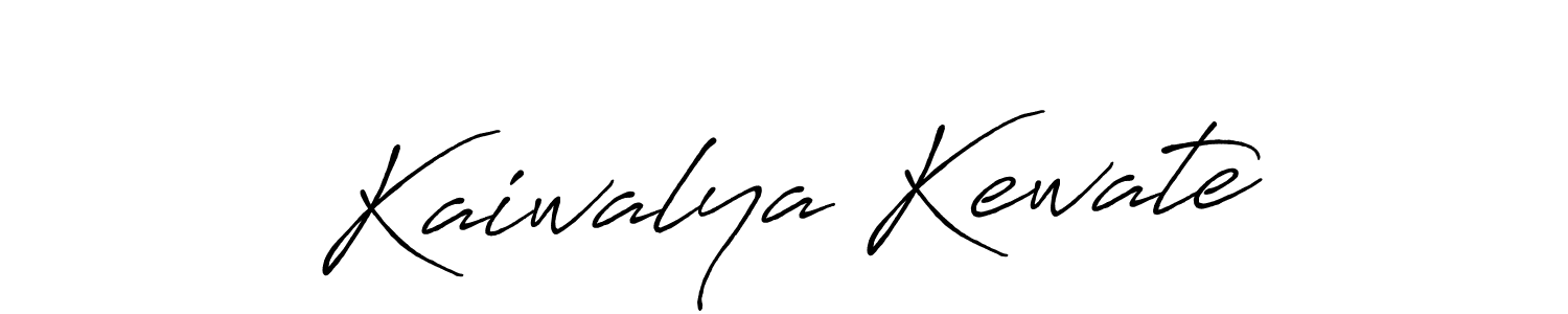 Create a beautiful signature design for name Kaiwalya Kewate. With this signature (Antro_Vectra_Bolder) fonts, you can make a handwritten signature for free. Kaiwalya Kewate signature style 7 images and pictures png