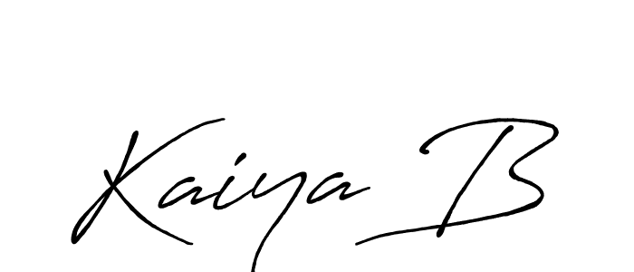 Use a signature maker to create a handwritten signature online. With this signature software, you can design (Antro_Vectra_Bolder) your own signature for name Kaiya B. Kaiya B signature style 7 images and pictures png