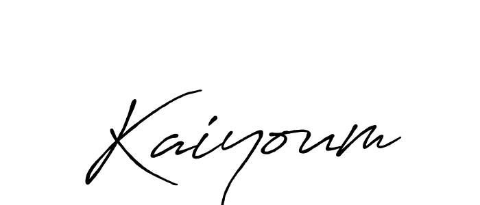 How to make Kaiyoum name signature. Use Antro_Vectra_Bolder style for creating short signs online. This is the latest handwritten sign. Kaiyoum signature style 7 images and pictures png
