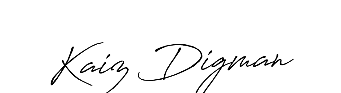 Kaiz Digman stylish signature style. Best Handwritten Sign (Antro_Vectra_Bolder) for my name. Handwritten Signature Collection Ideas for my name Kaiz Digman. Kaiz Digman signature style 7 images and pictures png