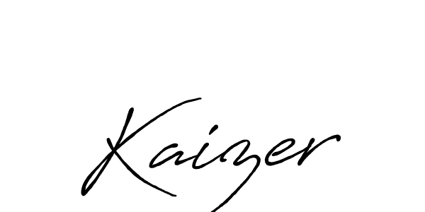 Kaizer stylish signature style. Best Handwritten Sign (Antro_Vectra_Bolder) for my name. Handwritten Signature Collection Ideas for my name Kaizer. Kaizer signature style 7 images and pictures png