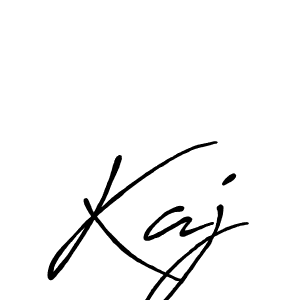 Also we have Kaj name is the best signature style. Create professional handwritten signature collection using Antro_Vectra_Bolder autograph style. Kaj signature style 7 images and pictures png
