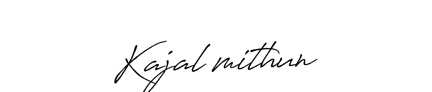Create a beautiful signature design for name Kajal♡mithun. With this signature (Antro_Vectra_Bolder) fonts, you can make a handwritten signature for free. Kajal♡mithun signature style 7 images and pictures png