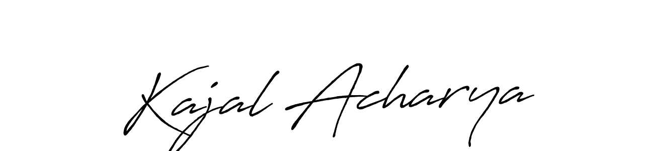 Kajal Acharya stylish signature style. Best Handwritten Sign (Antro_Vectra_Bolder) for my name. Handwritten Signature Collection Ideas for my name Kajal Acharya. Kajal Acharya signature style 7 images and pictures png