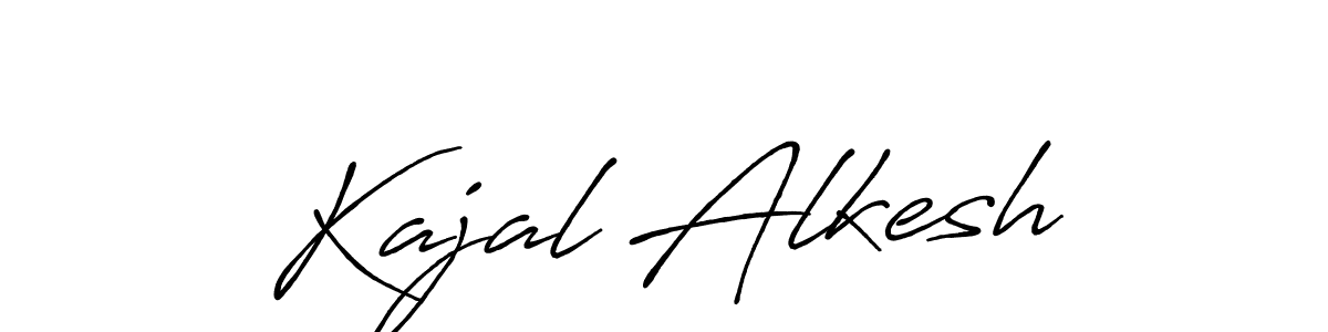 Design your own signature with our free online signature maker. With this signature software, you can create a handwritten (Antro_Vectra_Bolder) signature for name Kajal Alkesh. Kajal Alkesh signature style 7 images and pictures png