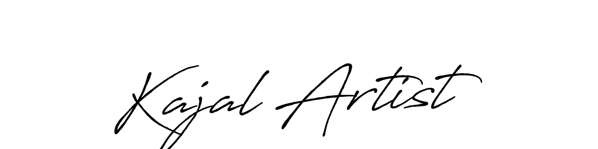 How to make Kajal Artist signature? Antro_Vectra_Bolder is a professional autograph style. Create handwritten signature for Kajal Artist name. Kajal Artist signature style 7 images and pictures png