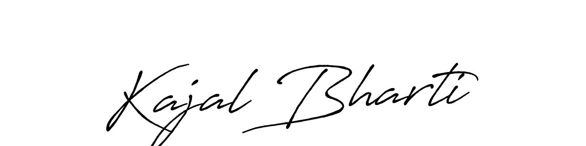 Use a signature maker to create a handwritten signature online. With this signature software, you can design (Antro_Vectra_Bolder) your own signature for name Kajal Bharti. Kajal Bharti signature style 7 images and pictures png