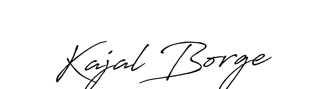 Create a beautiful signature design for name Kajal Borge. With this signature (Antro_Vectra_Bolder) fonts, you can make a handwritten signature for free. Kajal Borge signature style 7 images and pictures png