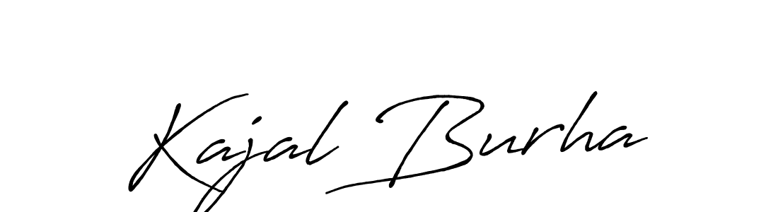 Make a beautiful signature design for name Kajal Burha. With this signature (Antro_Vectra_Bolder) style, you can create a handwritten signature for free. Kajal Burha signature style 7 images and pictures png