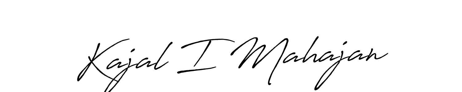 Use a signature maker to create a handwritten signature online. With this signature software, you can design (Antro_Vectra_Bolder) your own signature for name Kajal I Mahajan. Kajal I Mahajan signature style 7 images and pictures png