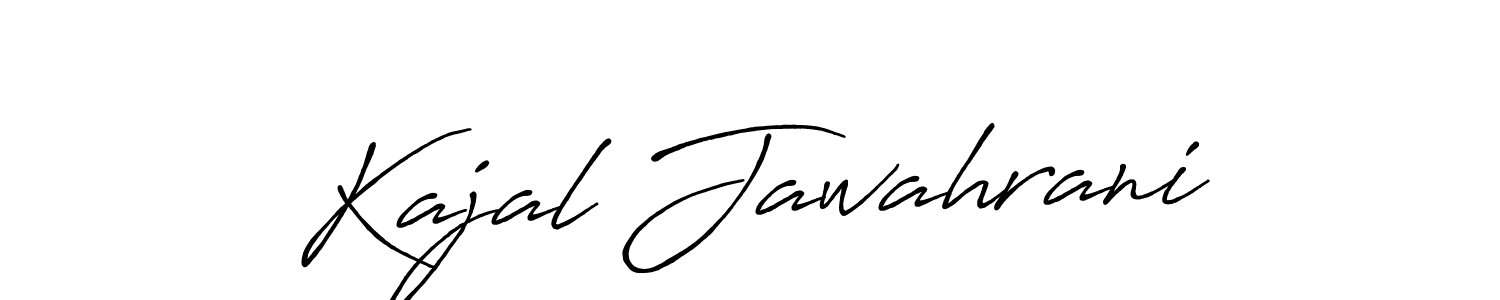Make a beautiful signature design for name Kajal Jawahrani. With this signature (Antro_Vectra_Bolder) style, you can create a handwritten signature for free. Kajal Jawahrani signature style 7 images and pictures png