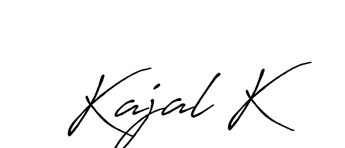 Design your own signature with our free online signature maker. With this signature software, you can create a handwritten (Antro_Vectra_Bolder) signature for name Kajal K. Kajal K signature style 7 images and pictures png