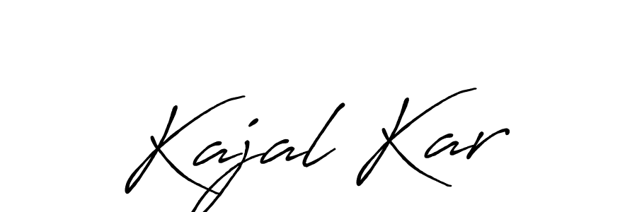 How to make Kajal Kar name signature. Use Antro_Vectra_Bolder style for creating short signs online. This is the latest handwritten sign. Kajal Kar signature style 7 images and pictures png