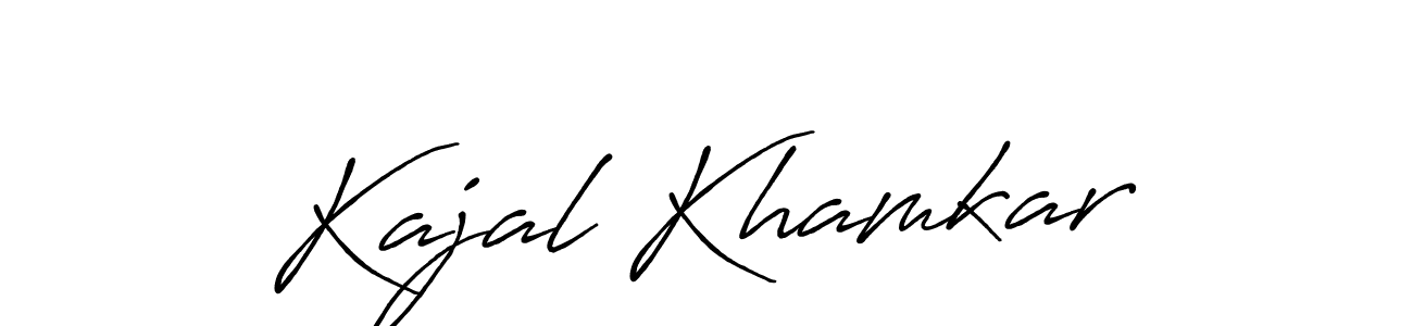 You can use this online signature creator to create a handwritten signature for the name Kajal Khamkar. This is the best online autograph maker. Kajal Khamkar signature style 7 images and pictures png