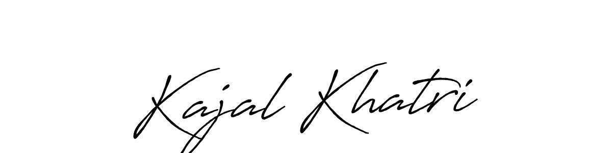 Kajal Khatri stylish signature style. Best Handwritten Sign (Antro_Vectra_Bolder) for my name. Handwritten Signature Collection Ideas for my name Kajal Khatri. Kajal Khatri signature style 7 images and pictures png