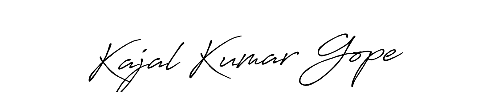 Kajal Kumar Gope stylish signature style. Best Handwritten Sign (Antro_Vectra_Bolder) for my name. Handwritten Signature Collection Ideas for my name Kajal Kumar Gope. Kajal Kumar Gope signature style 7 images and pictures png