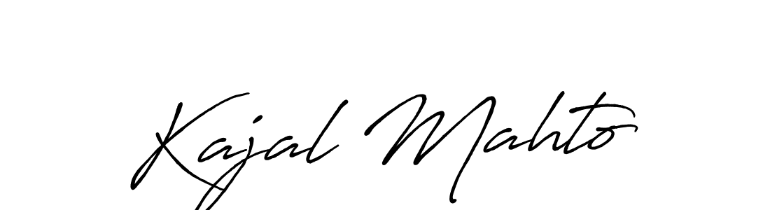 How to make Kajal Mahto signature? Antro_Vectra_Bolder is a professional autograph style. Create handwritten signature for Kajal Mahto name. Kajal Mahto signature style 7 images and pictures png