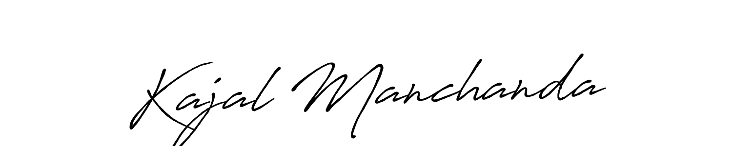 Similarly Antro_Vectra_Bolder is the best handwritten signature design. Signature creator online .You can use it as an online autograph creator for name Kajal Manchanda. Kajal Manchanda signature style 7 images and pictures png