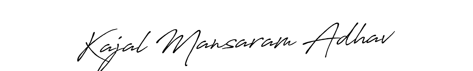 Kajal Mansaram Adhav stylish signature style. Best Handwritten Sign (Antro_Vectra_Bolder) for my name. Handwritten Signature Collection Ideas for my name Kajal Mansaram Adhav. Kajal Mansaram Adhav signature style 7 images and pictures png