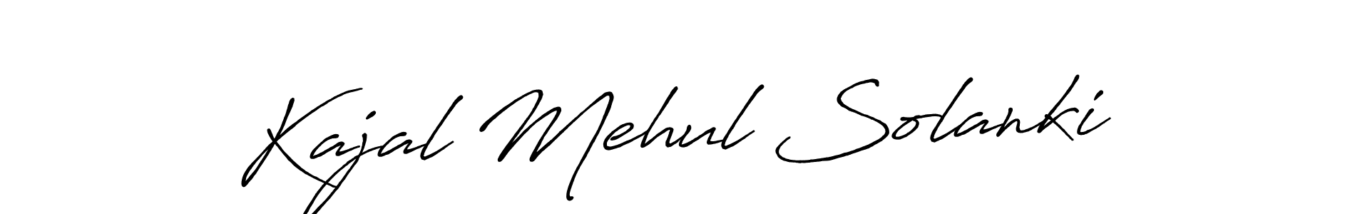 It looks lik you need a new signature style for name Kajal Mehul Solanki. Design unique handwritten (Antro_Vectra_Bolder) signature with our free signature maker in just a few clicks. Kajal Mehul Solanki signature style 7 images and pictures png