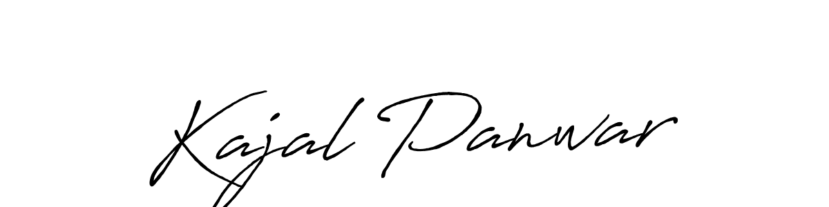 Make a beautiful signature design for name Kajal Panwar. With this signature (Antro_Vectra_Bolder) style, you can create a handwritten signature for free. Kajal Panwar signature style 7 images and pictures png