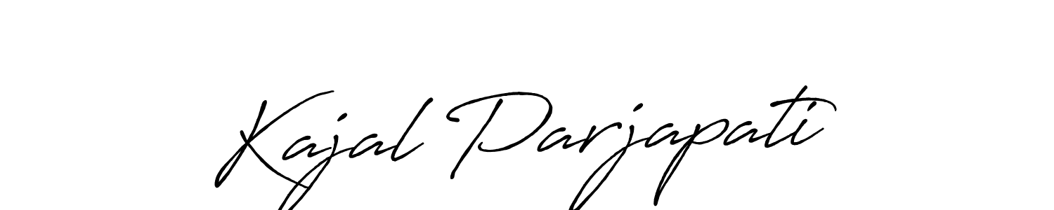 Design your own signature with our free online signature maker. With this signature software, you can create a handwritten (Antro_Vectra_Bolder) signature for name Kajal Parjapati. Kajal Parjapati signature style 7 images and pictures png