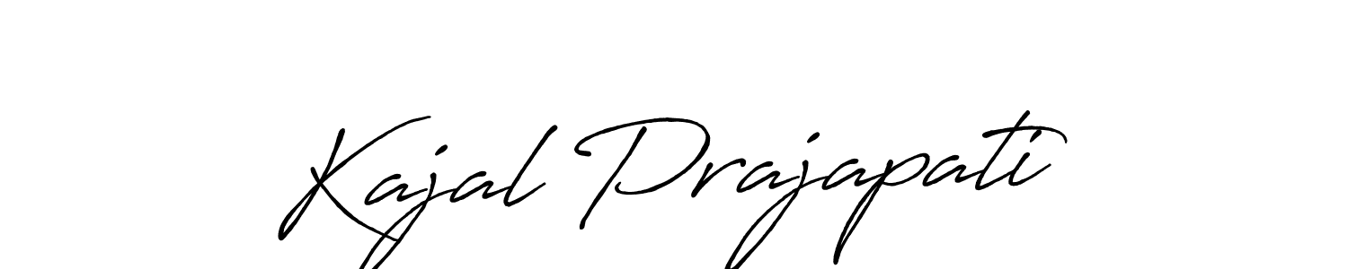 Make a beautiful signature design for name Kajal Prajapati. With this signature (Antro_Vectra_Bolder) style, you can create a handwritten signature for free. Kajal Prajapati signature style 7 images and pictures png