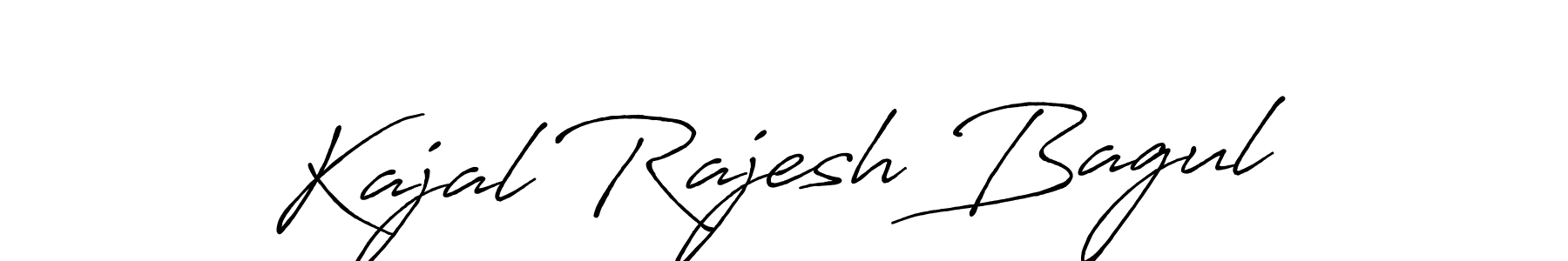 How to make Kajal Rajesh Bagul signature? Antro_Vectra_Bolder is a professional autograph style. Create handwritten signature for Kajal Rajesh Bagul name. Kajal Rajesh Bagul signature style 7 images and pictures png