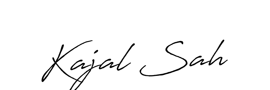 if you are searching for the best signature style for your name Kajal Sah. so please give up your signature search. here we have designed multiple signature styles  using Antro_Vectra_Bolder. Kajal Sah signature style 7 images and pictures png