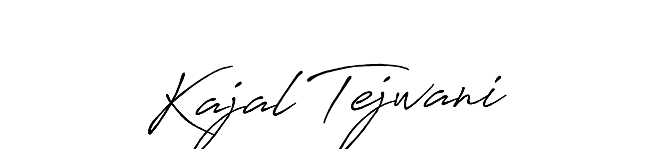 This is the best signature style for the Kajal Tejwani name. Also you like these signature font (Antro_Vectra_Bolder). Mix name signature. Kajal Tejwani signature style 7 images and pictures png