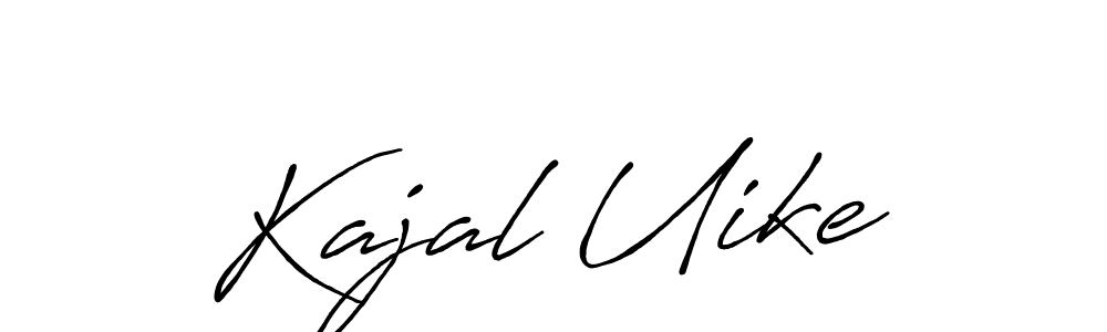 How to make Kajal Uike signature? Antro_Vectra_Bolder is a professional autograph style. Create handwritten signature for Kajal Uike name. Kajal Uike signature style 7 images and pictures png