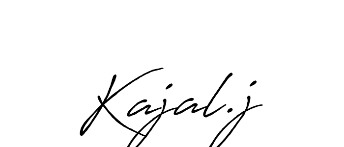 You should practise on your own different ways (Antro_Vectra_Bolder) to write your name (Kajal.j) in signature. don't let someone else do it for you. Kajal.j signature style 7 images and pictures png