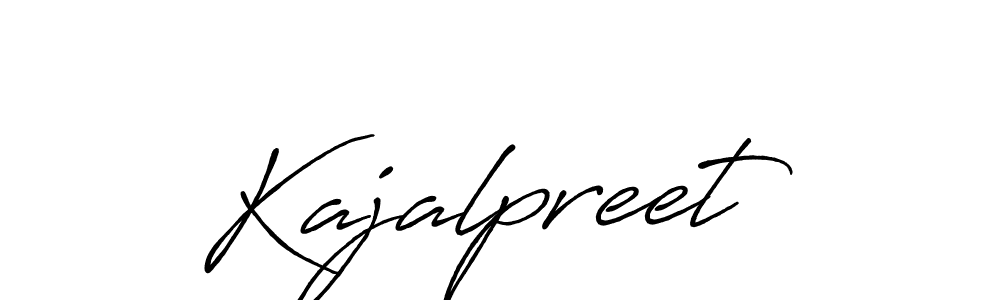 Kajalpreet stylish signature style. Best Handwritten Sign (Antro_Vectra_Bolder) for my name. Handwritten Signature Collection Ideas for my name Kajalpreet. Kajalpreet signature style 7 images and pictures png