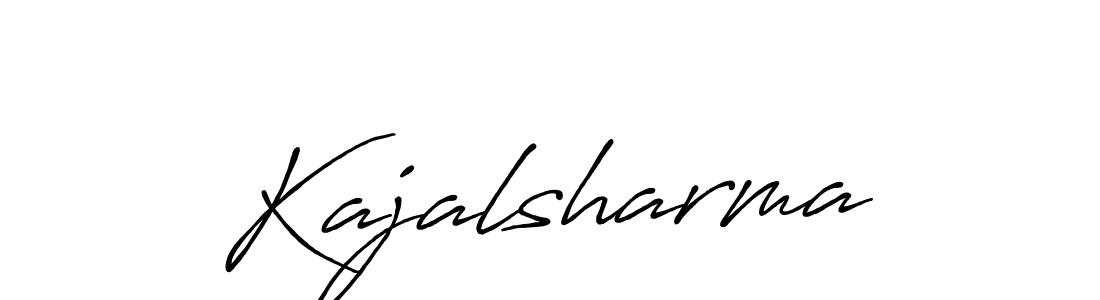 Create a beautiful signature design for name Kajalsharma. With this signature (Antro_Vectra_Bolder) fonts, you can make a handwritten signature for free. Kajalsharma signature style 7 images and pictures png