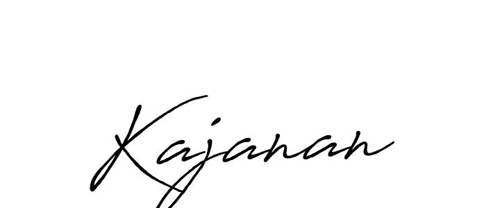 How to make Kajanan name signature. Use Antro_Vectra_Bolder style for creating short signs online. This is the latest handwritten sign. Kajanan signature style 7 images and pictures png